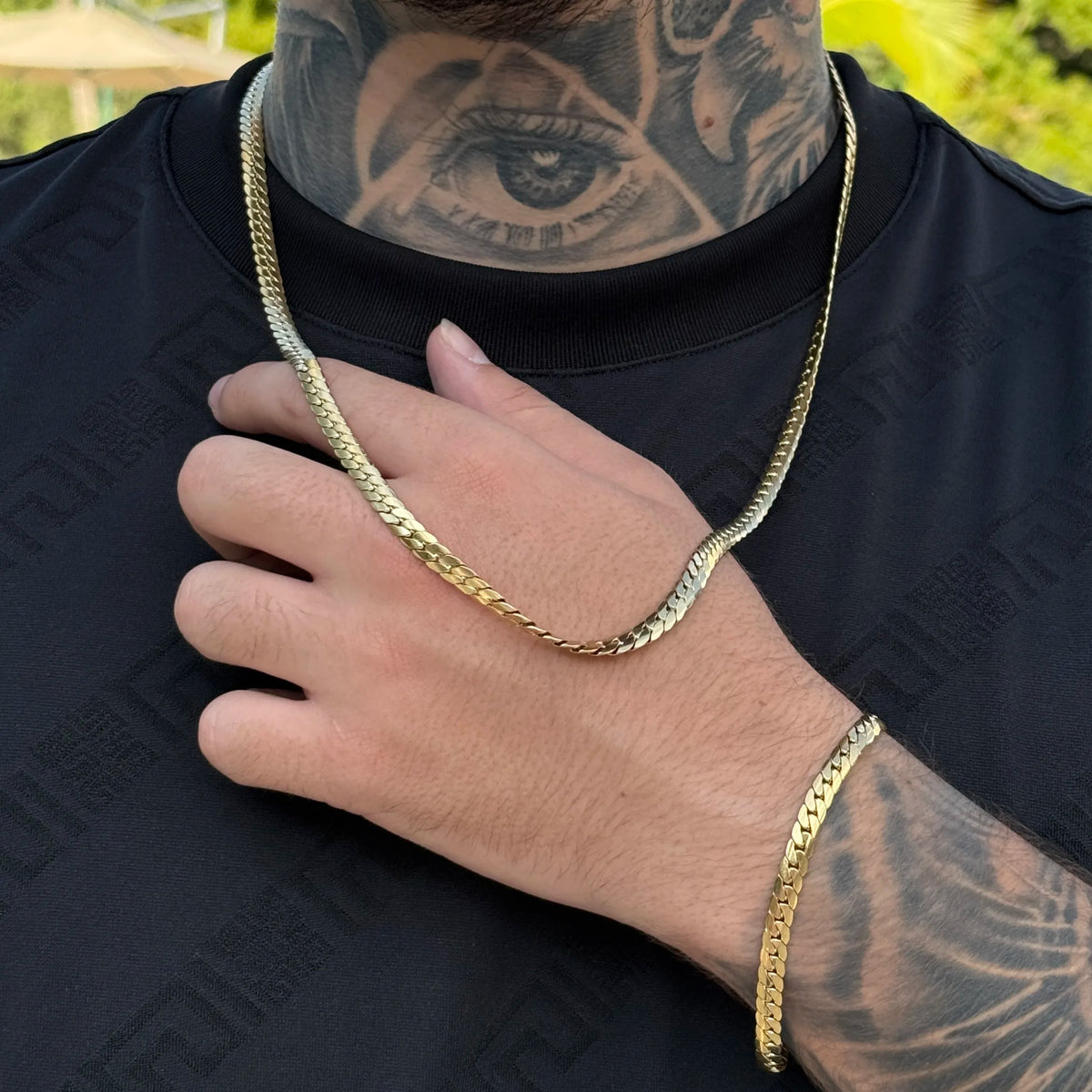 Combo Serpiente┃Cadena + Pulsera