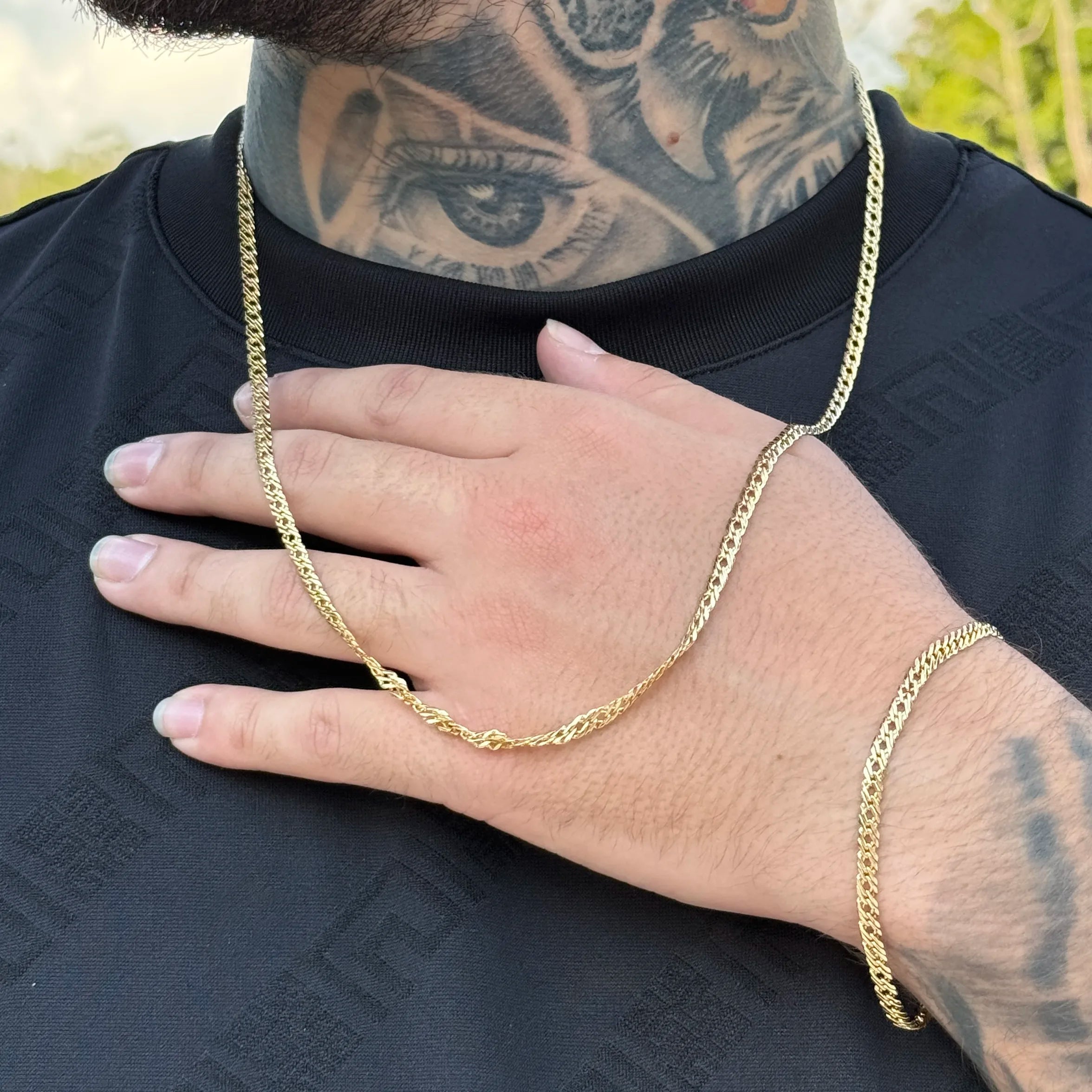 Combo Entrelazada┃Cadena + Pulsera