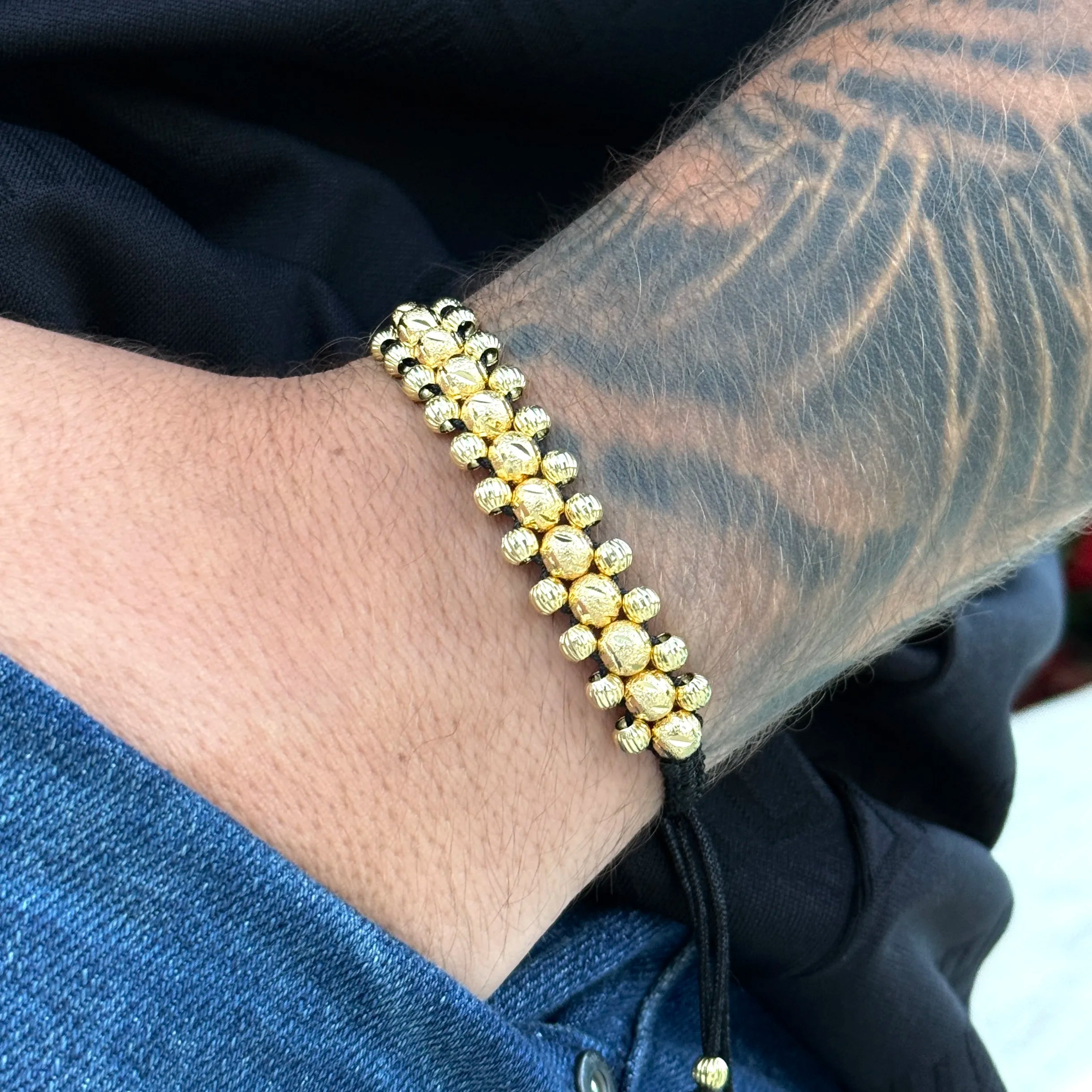 Pulsera Tejida Tres Carriles