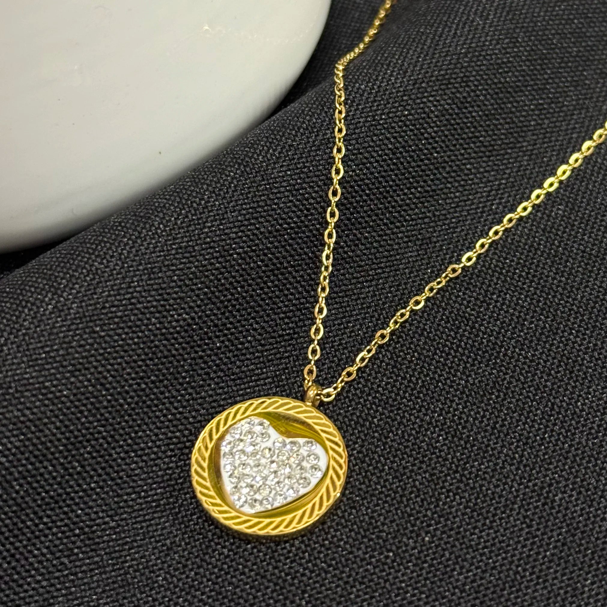 Cadena Corazon Diamantado Dama