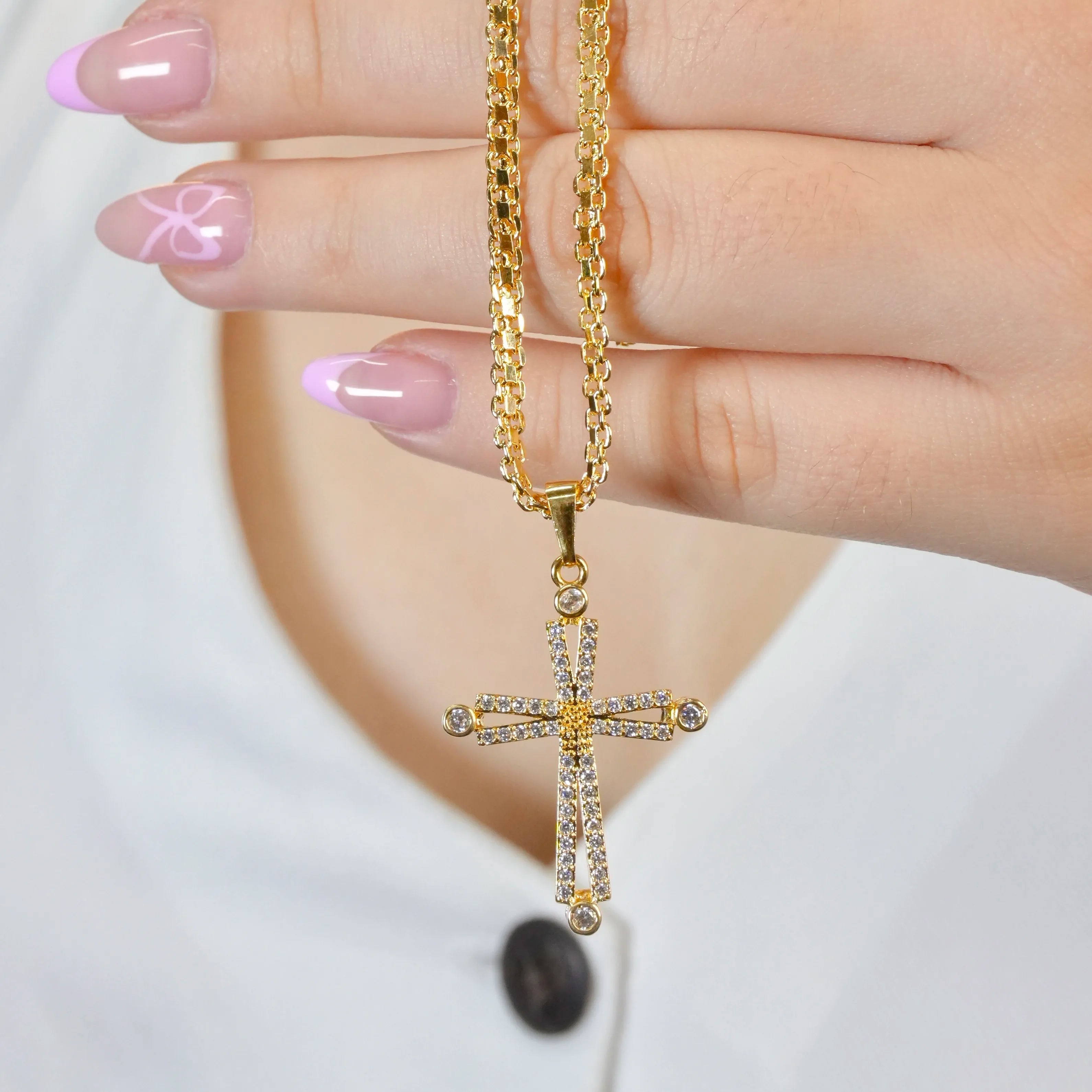 Dije Cruz Zircon Diamantado